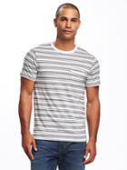 Old Navy Mens Textured-stripe Pocket Tee For Men Calla Lilies Size Xl