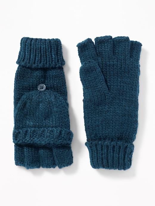 Old Navy Womens Convertible Flip-top Gloves For Women Teal Size One Size