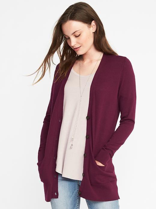 Old Navy Perfect Boyfriend Cardi For Women - Wine Purple