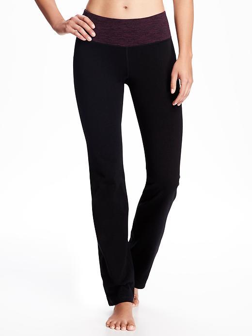 Old Navy Go Dry Mid Rise Yoga Slim Bootcut Pant For Women - Lingonberry Jam