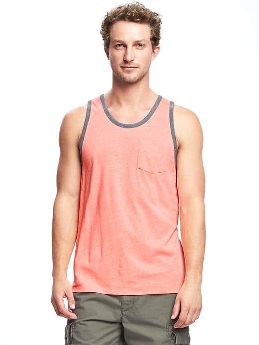 Old Navy Jersey Pocket Tank For Men - Finding Neon
