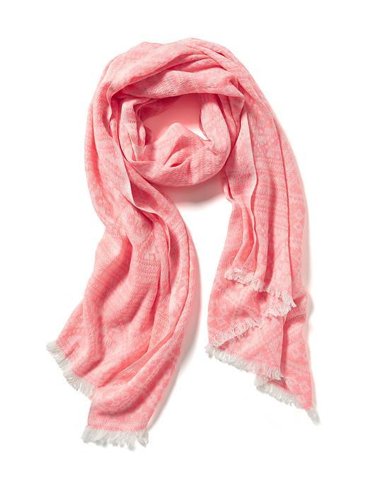 Old Navy Neon Jacquard Scarf - Pink Jacquard