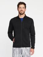 Old Navy Mens Go-warm Sweater-fleece Zip Jacket For Men Blackjack Size M