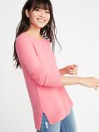Old Navy Womens Cozy Crew-neck Sweater For Women Bright Pink Size Xs