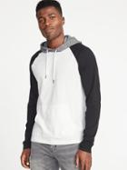 Old Navy Mens Soft-washed Color-block Hoodie For Men On White Heather Size L