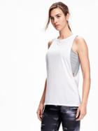 Old Navy Go Dry Dropped Arm Hole Tank - Bright White