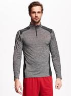 Old Navy Go Dry 1/4 Zip Training Top For Men - Heather Gray