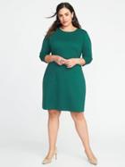 Old Navy Womens Plus-size Ponte-knit Sheath Dress Botanical Green Size 2x