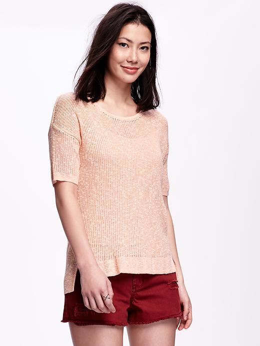 Old Navy Open Stitch Sweater For Women - Peach