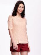 Old Navy Open Stitch Sweater For Women - Peach