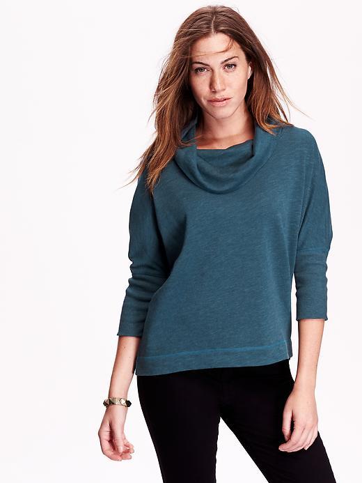 Old Navy Womens Funnel Neck Sweatshirts Size L Tall - Kelp Forest