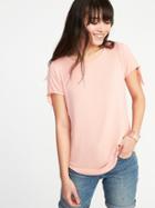 Old Navy Womens Relaxed Tie-sleeve Jersey Top For Women Peach Grove Size L