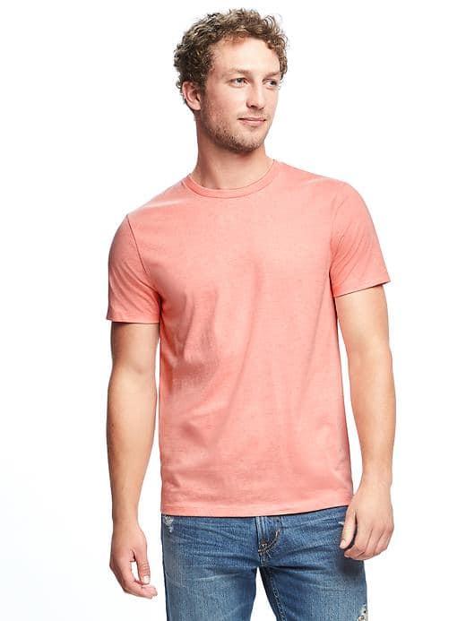 Old Navy Soft Washed Crew Neck Tee For Men - Poodle Pink