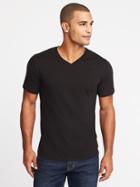 Old Navy Mens Soft-washed V-neck Tee For Men Black Size L