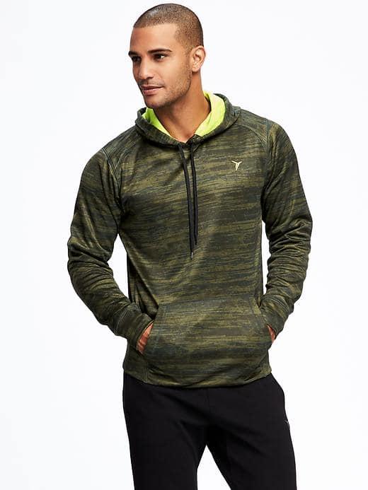 Old Navy Go Dry Cool Graphic Fleece Hoodie For Men - Another Green World