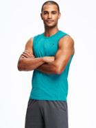 Old Navy Go Dry Cool Training Tank For Men - Hot Teals Polyester