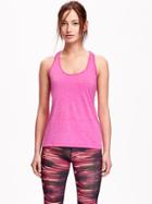 Old Navy Go Dry Racerback Tank Size L - Fuchsia Leaders Poly