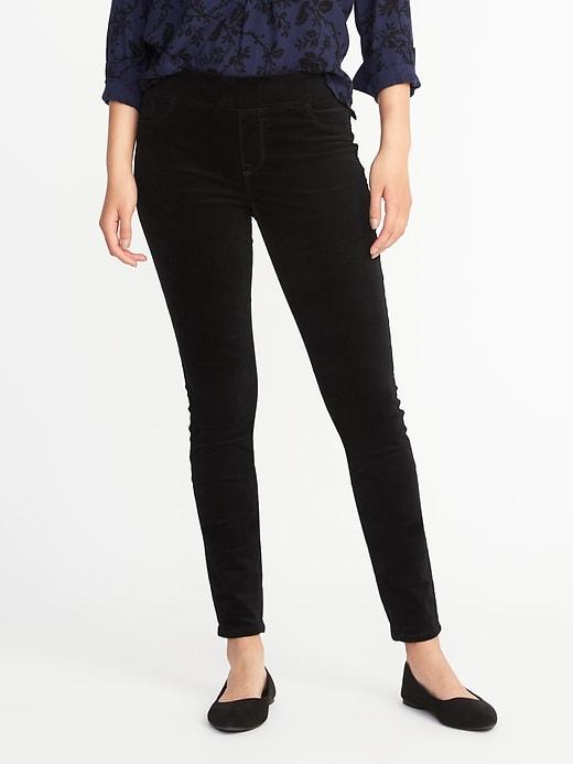 Old Navy Womens Mid-rise Velvet Rockstar Jeggings For Women Blackjack Size 0