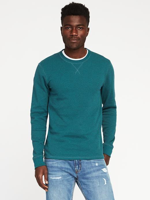 Old Navy Soft Washed Built In Flex Thermal Tee For Men - Wild Evergreen