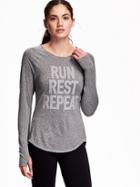 Old Navy Go Dry Long Sleeve Graphic Tee Size L - Carbon