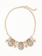 Old Navy Oval Crystal Statement Necklace For Women - Lichen It