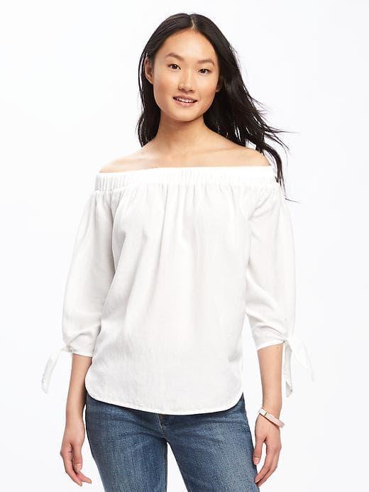Old Navy Relaxed Off The Shoulder Top For Women - Calla Lily