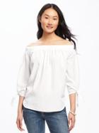 Old Navy Relaxed Off The Shoulder Top For Women - Calla Lily