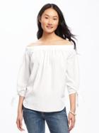Old Navy Relaxed Off The Shoulder Top For Women - Calla Lily