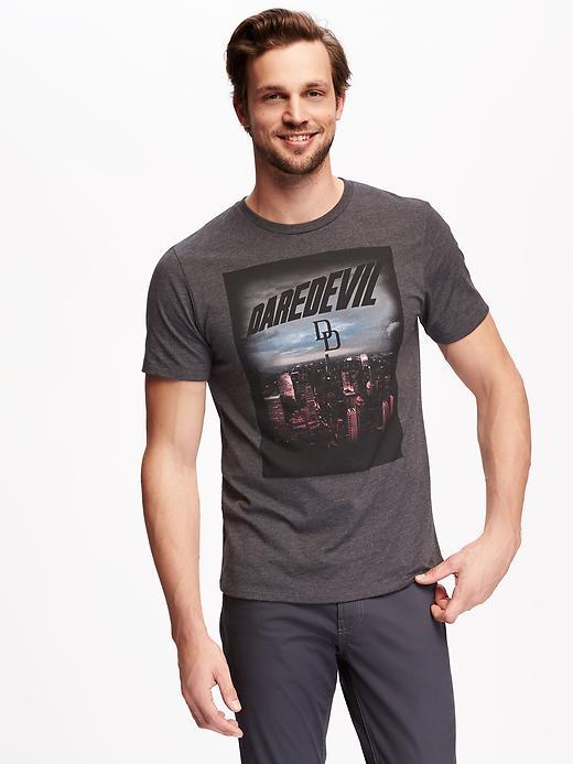 Old Navy Marvel Comics Daredevil Graphic Tee For Men - B65 Dark Heather Grey