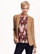 Old Navy Heavyknit Ponte Blazer For Women - Camel