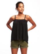 Old Navy Shirred Cami Swing Top For Women - Black