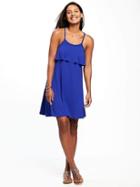 Old Navy Ruffle Trim Swing Dress For Women - Bluer Than Blue