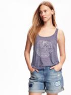 Old Navy Relaxed Printed Tank For Women - Bluesday