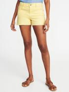 Old Navy Womens Boyfriend Pop-color Denim Cutoffs For Women (3) Cool Yellow Size 12