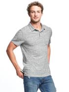 Old Navy Slub Knit Polo For Men - Gray Heather/chicago