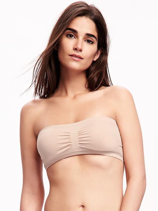 Old Navy Seamless Ruched Bandeau For Women - Bare Necessity