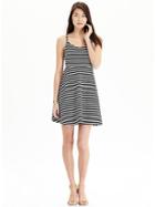 Old Navy Womens Ponte Knit Cami Dresses Size L Tall - Black Stripe Top