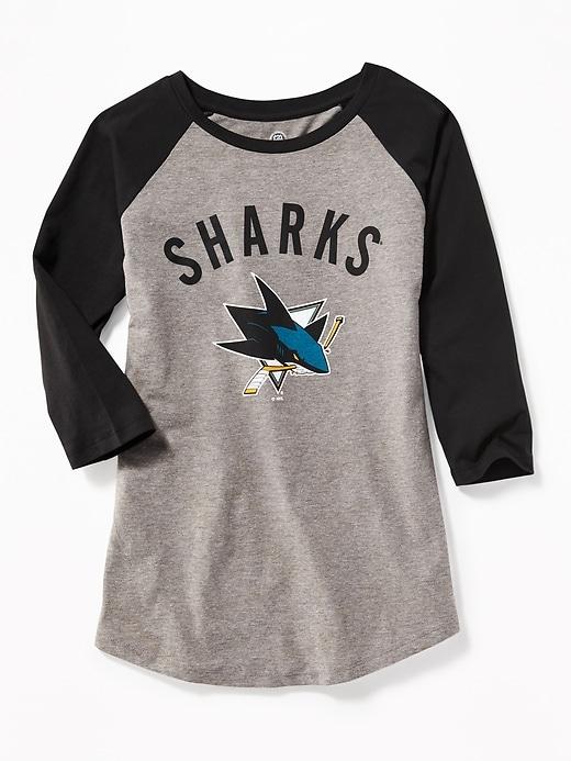 Old Navy Womens Nhl Team-graphic Raglan Tee For Women San Jose Sharks Size Xxl