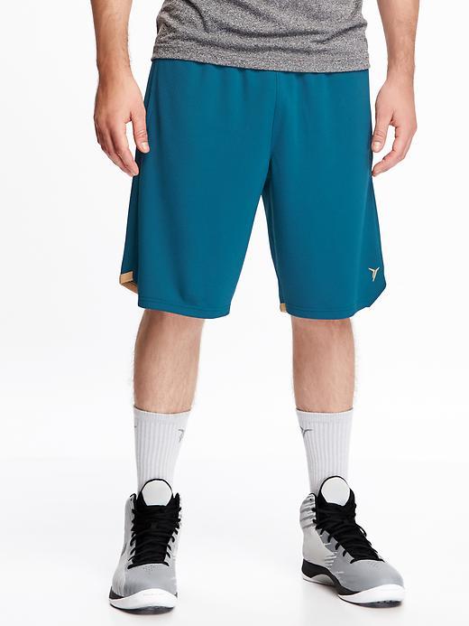 Old Navy Go Dry Elastic Back Mesh Shorts For Men 12 - Show And Teal