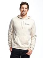 Old Navy Graphic Fleece Pullover Hoodie For Men - Oatmeal Heather