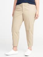 Old Navy Womens Mid-rise Smooth & Slim Plus-size Pixie Chinos Upper Crust Size 20