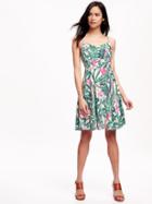 Old Navy Printed Cami Dress For Women - Pink Palm