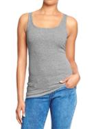 Old Navy Womens Perfect Pop Color Tanks - Light Heather Gray