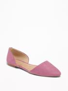 Faux-suede D'orsay Flats For Women