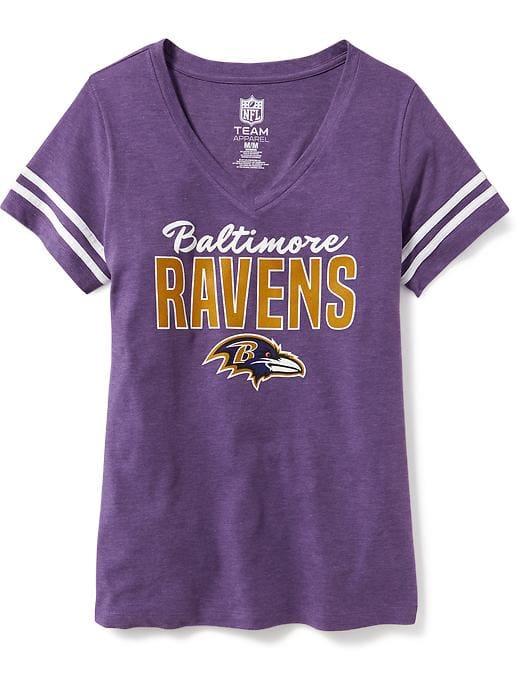 Old Navy Womens Nfl Team V-neck Tee For Women Ravens Size S