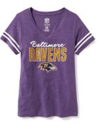 Old Navy Womens Nfl Team V-neck Tee For Women Ravens Size S