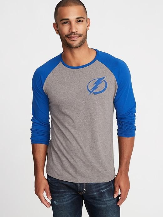 Old Navy Mens Nhl Team-graphic Raglan Tee For Wmen Tampa Bay Lightning Size S