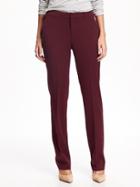 Old Navy Mid Rise Straight Trouser For Women - Claret Red