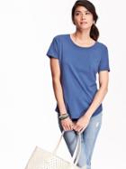 Old Navy Womens Crew Neck Tees Size L Tall - Mariana Trench