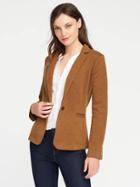 Old Navy Classic Pique Knit Blazer For Women - Camel